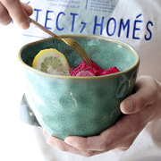 创意陶瓷餐具欧式沙拉碗水果碗家用拉面碗大汤碗陶瓷碗复古甜品碗