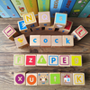幼儿童木头积木大块木制正方形ABC字母早教启蒙认知益智宝宝玩具
