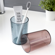 家用漱口杯创意简约刷牙杯子，透明个性情侣牙杯加厚塑料洗漱牙缸杯