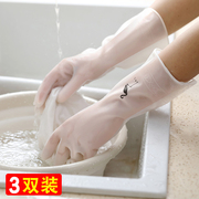 洗碗手套女家用厨房防水刷碗洗衣服洗菜贴手清洁耐用家务胶皮手套