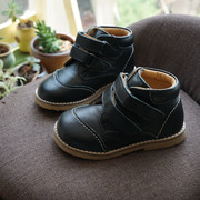 1-3岁2男宝宝低筒短靴春秋韩版女童单靴子儿童软底马丁靴真皮