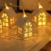 led彩灯ins千纸鹤灯串创意房子，灯串圣诞节氛围装饰灯节日布置闪灯