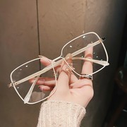 韩国免税George Melis 金属方形平光镜女可配镜片近视眼睛G60