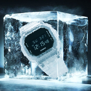 卡西欧冰韧系列透明小方块g-shock手表，男dw-5600ske-7a学生电子表
