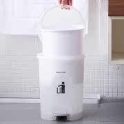 家用脚踏垃圾桶有盖创意厨房，客厅卧室塑料垃圾桶纸篓卫生间收纳桶