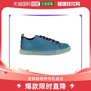 香港直邮潮奢giuseppezanotti运动鞋蓝色绑带休闲鞋，平底简约百搭