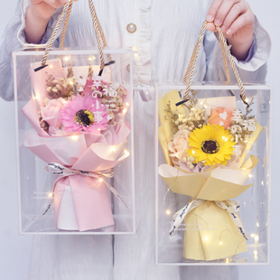 创意生日礼物向日葵玫瑰香皂，花束礼盒公司开业送女生，妈妈闺蜜