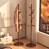 实木衣架卧室家用落地立式挂衣架室内衣帽架，简易挂衣服杆包包架子