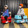 汽车儿童拉杆箱可坐骑20寸骑行万向轮旅行箱24男女小孩行李箱拖箱