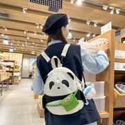 可爱熊猫包包卡通双肩包女jk少女背包，软妹大学生上课包迷你(包迷你)小书包