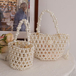 法式镂空珍珠包手工编织串珠包diy材料包自制作珠子包送女友礼物