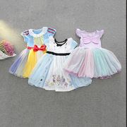白雪公主裙女童儿童连衣裙爱丽丝美人鱼万圣节表演服迪士尼公主裙