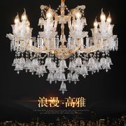 欧式客厅蜡烛水晶灯餐厅卧室书房家用吊灯金色创意酒店网咖ktv灯