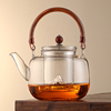 提梁壶大容量玻璃煮茶壶大码蒸汽喷淋式煮茶器透明加厚耐高温家用