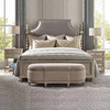 美式轻奢实木床1.5米双人床主卧1.8米婚床香槟金柱子床家具