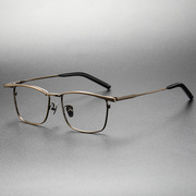 设计师款S-156T 直播男款可配度数复古方形近视眼镜框镜架