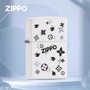 zippo打火机正版个性彩印复古印花情人节礼物送男友