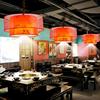 新中式国潮风网红羊皮，吊灯火锅店大厅餐厅，茶楼饭店餐饮装饰红灯笼