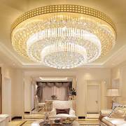 水晶灯圆形吸顶灯led长方形客厅，灯简约大气，现代卧室餐厅网红灯具