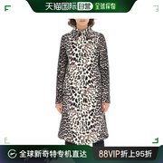 99新未使用香港直邮Prada 普拉达 女士 豹纹单排扣大衣 P601M