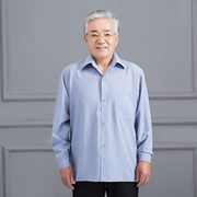 爷爷夏季衣服男长袖中老年，衬衫老爸爸，夏装薄款短袖衬衣70-80-90岁