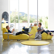 摩登设计师大型展示厅样板房模块组合布艺沙发Welle海浪造型沙发