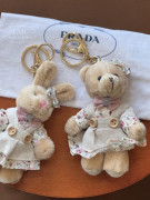 韩国进口碎花裙小兔，小熊钥匙扣可爱珍珠小熊包挂儿童书包挂件