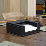 创意皮方巾盒餐厅纸巾盒，面巾纸盒餐桌方形，抽纸盒饭店酒店专用定制
