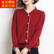 妈妈春装2024上衣服洋气高贵小衫中老年毛衣女春秋漂亮打底衫