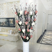 客厅仿真花落地摆件带瓶假花装饰花摆设绢花叶脉富贵大落地花客厅