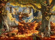 印花DMC绣线十字绣世界名画油画 秋天的童话