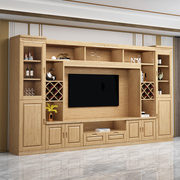 2023实木电视柜收纳组合中式背景，柜客厅大小户型电视机柜地柜墙柜