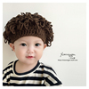 0-6岁婴儿帽子假发帽针织毛线帽，宝宝儿童男童，女童秋冬季头发炸街