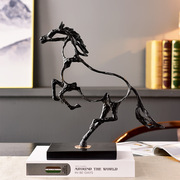 简约现代铸铁动物马工艺品摆件，创意家居装饰酒柜客厅书房样板间