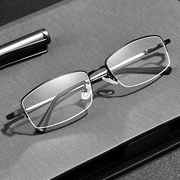 配近视眼镜超轻眼镜框男半框记忆钛眼镜架平光变色防蓝光成品近视
