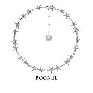BOONEE星动系列闪钻星星环绕锁骨链女轻奢小众设计高级感项链