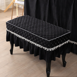 钢琴凳罩换鞋凳罩化妆凳套罩坐垫椅垫欧式蕾丝床头柜罩定制琴凳套
