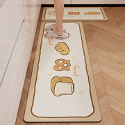 厨房地垫防滑防油可擦免洗皮革吸水橡胶底地毯家用脚垫全满铺耐脏