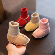 0-12个月婴儿保暖鞋，时尚保暖穿着牢固不掉