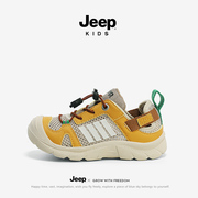 jeep童鞋夏季款儿童运动鞋轻便软底男童网鞋2024网面跑步鞋子