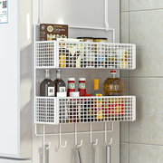 冰箱置物架侧面边收纳架，厨房用品多层保鲜膜，调料瓶免打孔侧壁挂架