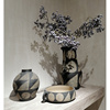 风格创意中式花插异域黑白陶瓷摩洛哥摆件风情果盘花瓶陶罐，新客厅(新客厅)