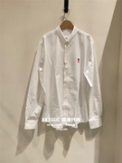 香港ami23春夏，男款白色红心，长袖衬衫