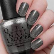 美国 OPI 指甲油 Z18 水晶烟灰色 超酷炫彩闪耀金属感黑灰色