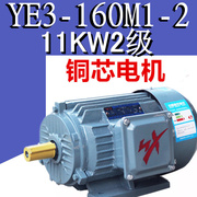 11KW2级电机YE3-160M1-2极三相异步电动机二级千瓦纯铜线马达YX3