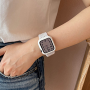 适用于applewatch表带套装s8765432se代波浪纹编织表带，iwatch柔软硅胶保护套边框壳苹果手表男女通用