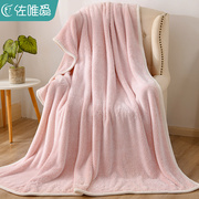 粉色儿童毛毯珊瑚绒毯子，办公室午睡毯盖毯牛奶，绒小被子薄毯午休毯
