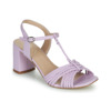 Fericelli女鞋子高跟粗跟优雅丁字带露趾凉鞋浅紫色夏季24