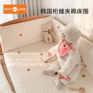 韩国婴儿床床围纯棉防撞软包ins风，拼接床加高床围儿童宝宝a类定制