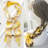 黄色细窄小长条丝巾发带，女春秋绑包包编发丝带，装饰飘带腰带高级感